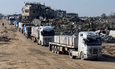 Aid agencies rush supplies into Gaza as fragile cease-fire holds for now.