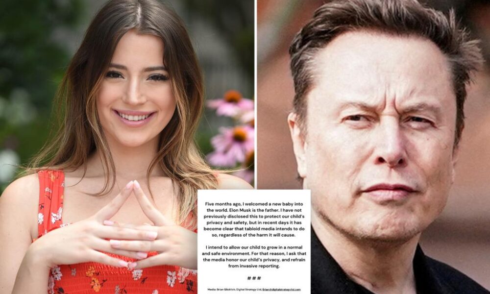 Conservative influencer Ashley St. Clair claims she had child with Elon Musk