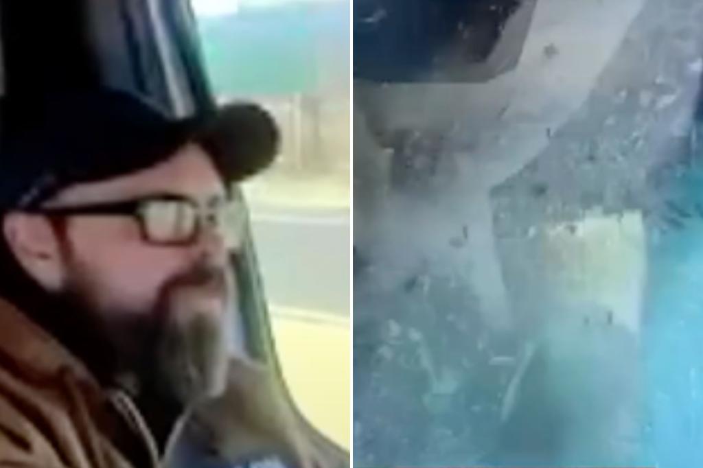 Pennsylvania driver Josh Keating survives near-fatal strike after flying ice shatters windshield: 'Had angels with me'