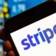 Stripe logo displayed on a smartphone screen.