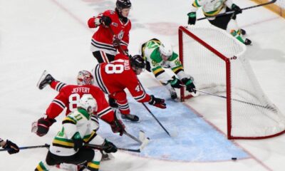 A hat trick and a first OHL victory lift the Niagara IceDogs to 6-4 win over the London Knights - London