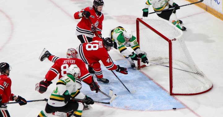 A hat trick and a first OHL victory lift the Niagara IceDogs to 6-4 win over the London Knights - London