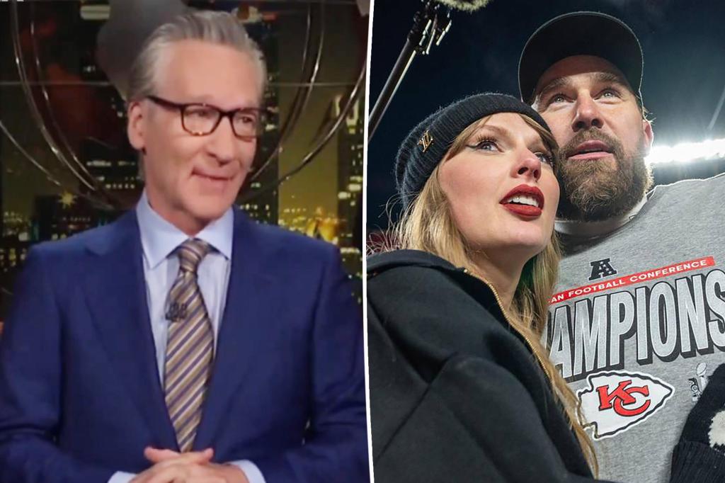 Bill Maher takes dig at Taylor Swift and Travis Kelce's relationship