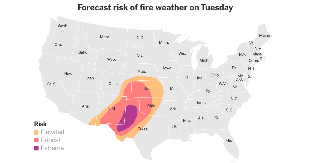 Critical Fire Conditions Expected to Return to Texas and Oklahoma