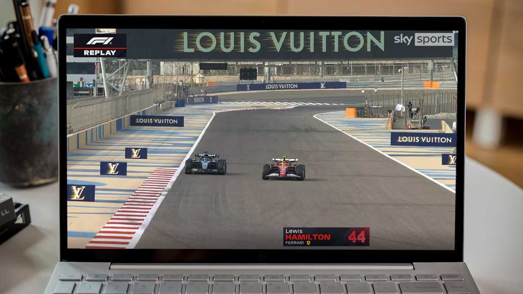 Sky Sports F1 coverage on laptop