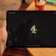 Channel 4 logo on a tablet - Streaming lifestyle shot