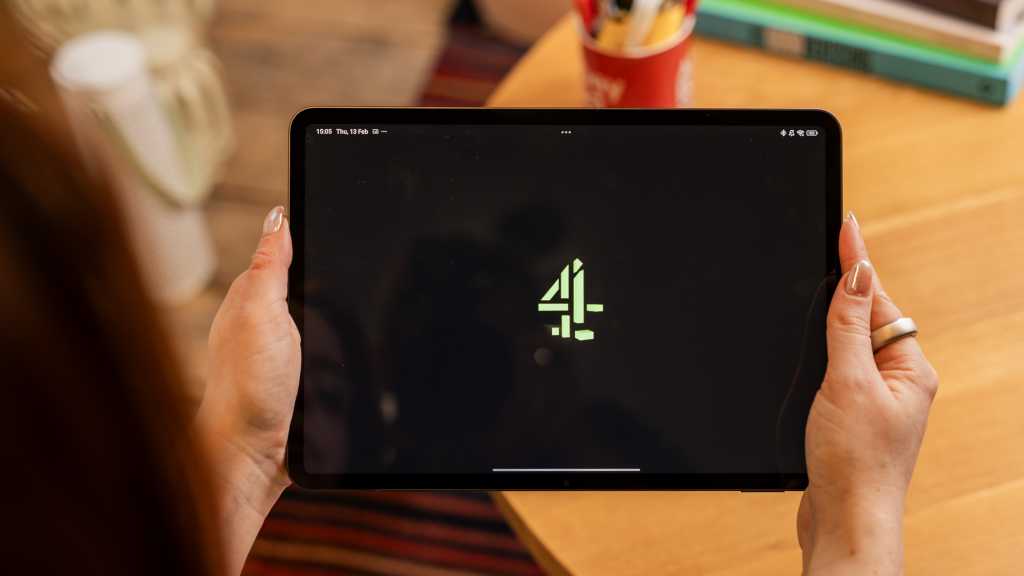 Channel 4 logo on a tablet - Streaming lifestyle shot