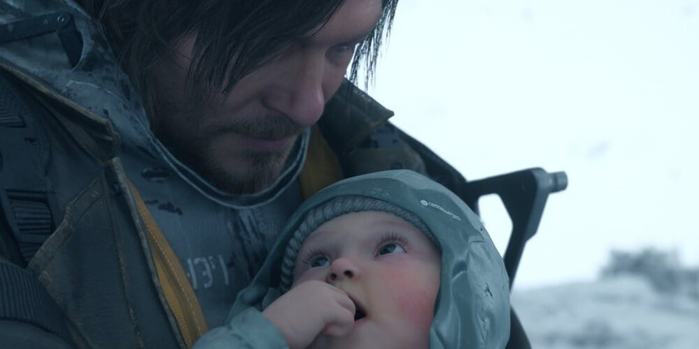 Death Stranding 2 Sam Porter with Baby header screenshot