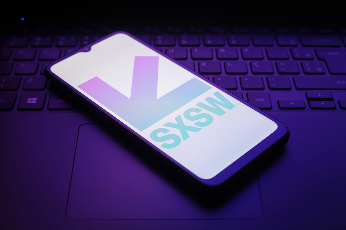 The South by Southwest (SXSW) logo appears on a smartphone screen