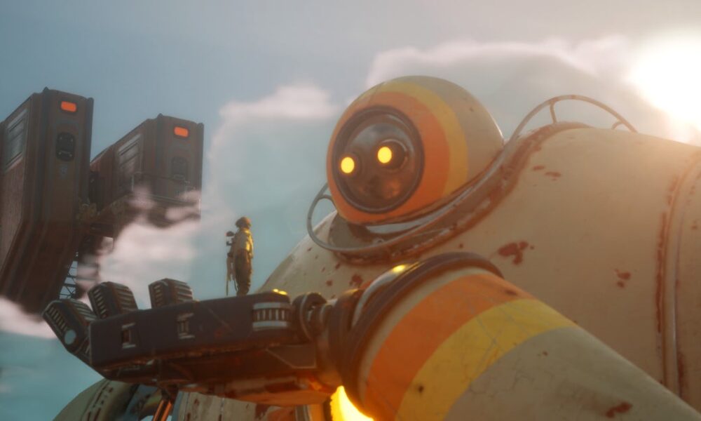 You'll only survive the scorching wasteland of Hello Sunshine by walking in the shadow of a giant robot