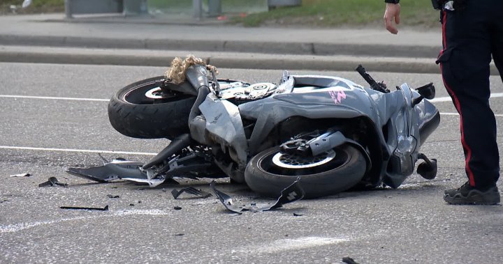 Calgary motorcyclist injured in hit-and-run, accused faces more than a dozen charges - Calgary