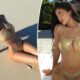 Kylie Jenner soaks up the sun in tiny gold cutout bikini on tropical getaway