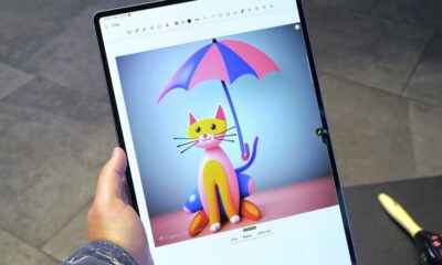 Samsung Galaxy Tab S10 Ultra hands on cat AI generated