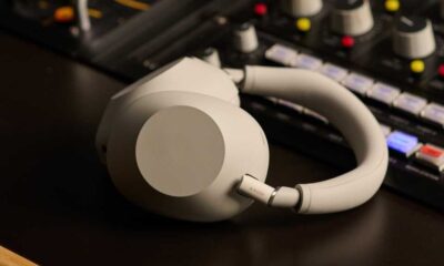 Sony WH-1000XM6 headphones on a mixing desk