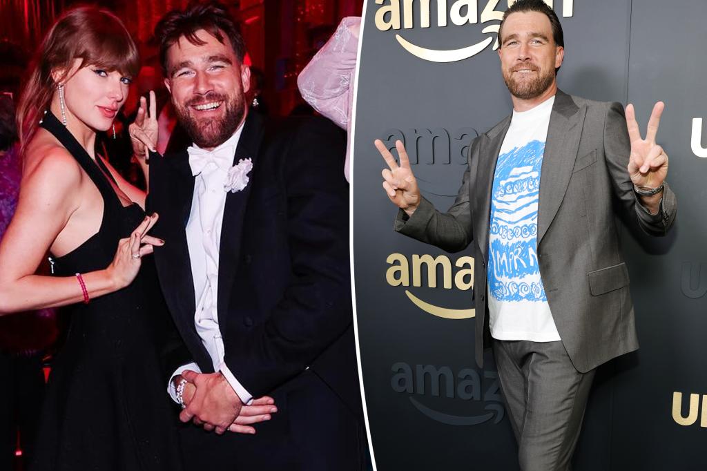 Travis Kelce's wedding cake T-shirt sparks Taylor Swift engagement speculation